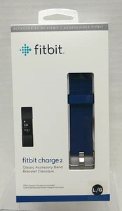 Authentic Fitbit Charge 2 Genuine Classic Accessory Band Blue - LG - New - Picture 1 of 3