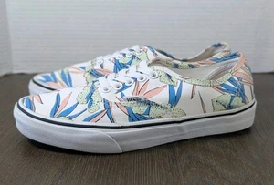 Vans Old Skool Damen-Schnürschuhe 9,5 weiß Canvas Paradiesvogel niedrig geschnitten - Bild 1 von 11