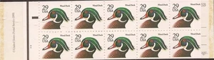US Stamp - 1992 $2.90 Wood Duck - 10 Stamp Booklet - Scott #BK173 - Picture 1 of 1