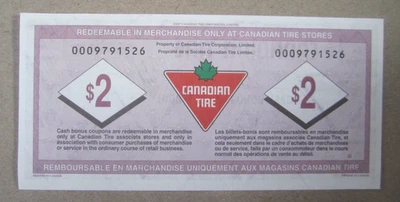 $2 Canada Canadian Tire Money $2 coupon  Uncirculated - Image 1 of 2