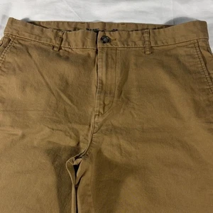 Pantalones cortos chinos Old Navy para hombre caqui oscuro ajustados frente plano 8,5" entrepierna - talla 36 - Imagen 1 de 10