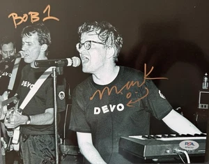 DEVO SIGNED 8x10 photo Mark mothersbaugh PSA/DNA COA BOB1 autographed dual - Picture 1 of 2