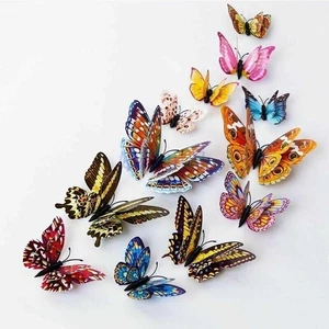 Magnets Butterfly 12pcs  Lots Home Ornament  Bathroom Kitchen Refrigerator. - Picture 1 of 12