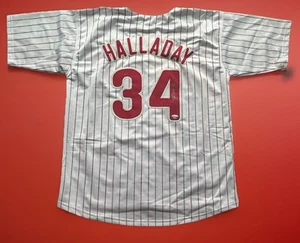 Camiseta deportiva firmada autografiada por Roy Halladay de los Filis certificado de autenticidad LOJO - Imagen 1 de 4