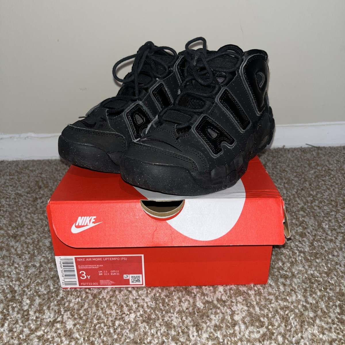 Nike Supreme x Air More Uptempo Black for Sale Nike Supreme x Air More Uptempo Black for Sale