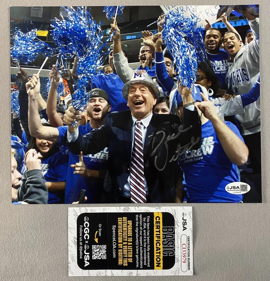 ESPN COLLEGE BASKETBALL GREAT DICK VITALE AUTOGRAPH 8x10 PHOTO JSA CI33979 - Image 1 of 1