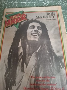 R.I.P. BOB MARLEY Cover & Tribute Vintage RECORD MIRROR Magazine 16 MAY 1981 - Imagen 1 de 7