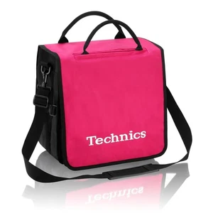 Technics Borsa per dischi DJ Zaino 50 vinile LP rosa/bianco logo - Foto 1 di 6