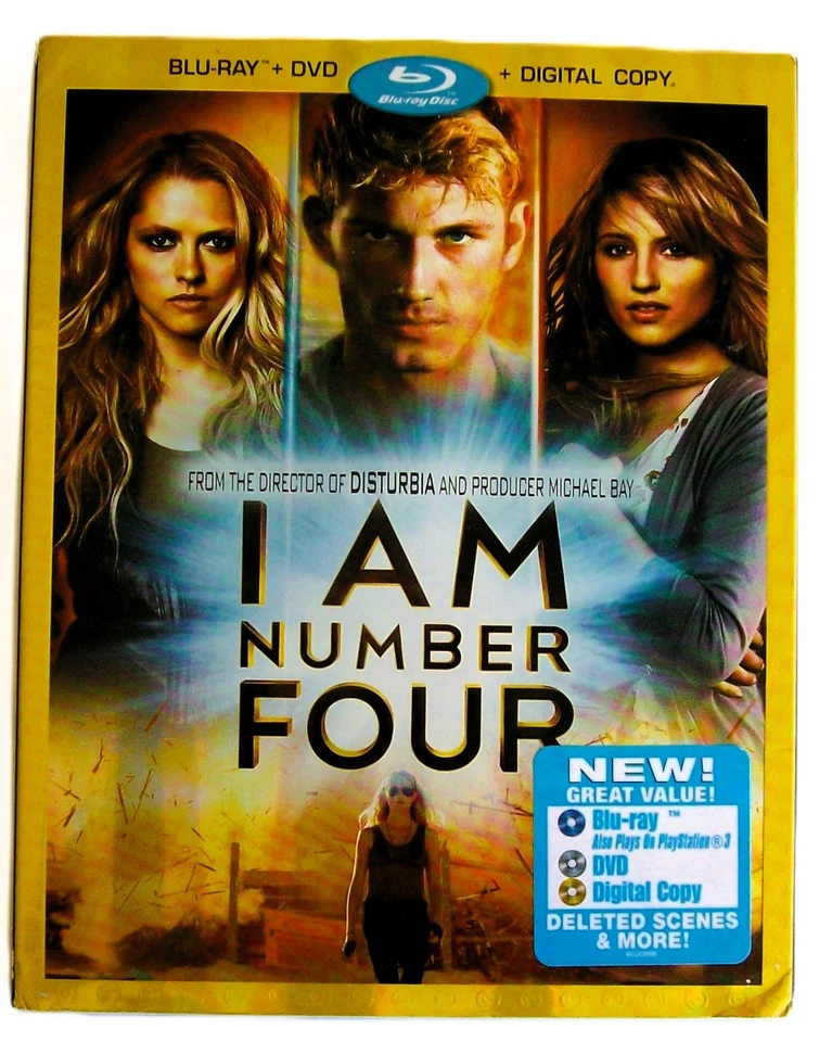 I Am Number Four (Blu-ray/ DVD, Combo, 2011, LN) Alex Pettyfer, Timothy Olyphant - Image 1 of 4