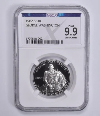 Proof 9.9 UCam 1982-S George Washington Commemorative Half Dollar NGC NGCX *3234 - Image 1 of 4