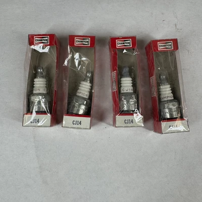 (4) CHAMPION CJ14 Spark Plug SET New Old Stock - Image 1 of 4