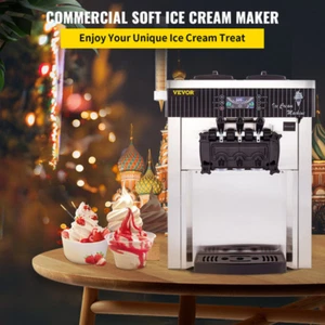Softeismaschine Eismaschine 20-28 L/h Speiseeismaschine Eiscreme 3 Flavor - Bild 1 von 11