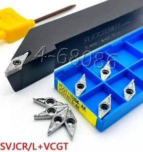 Soporte para herramientas de giro de torno SVJCR2525M16 25x150 mm + inserto de aluminio VCGT160408-AK - Imagen 1 de 6