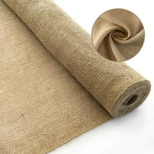 Gardening Burlap Roll 63in x 25ft Natural Jute Fabric Weed Barrier Tree Wrap - Picture 1 of 11