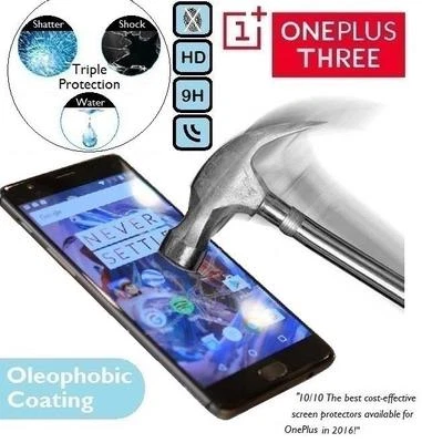 100% Genuine Tempered Glass Screen Protector One Plus 3 For OnePlus Three / 3T - Image 1 of 2