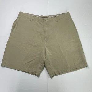 Pantalones Cortos Tommy Bahama Para Hombre Talla 40 Beige Seda Chino 9"" Entrepierna Calce Relajado - Imagen 1 de 16