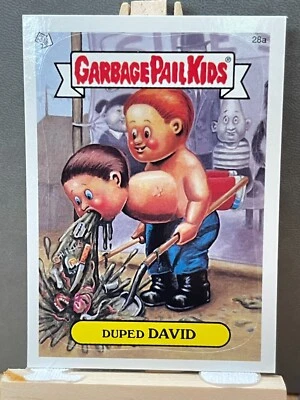 2003 Garbage Pail Kids ~  Duped David ~ Name Sticker Topps 28a Card - Image 1 of 2
