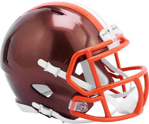 Browns Unsigned Riddell FLASH Alternate Revolution Speed Mini Football Helmet Cover
