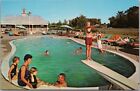 Penns Grove New Jersey Postcard Colonial Arms Motel Pool Scene 1966 Cancel