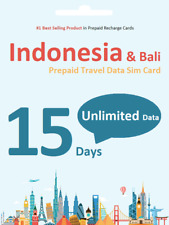 15 days Indonesia Bali Unlimited Data Travel SIM card 4G Indosat Network
