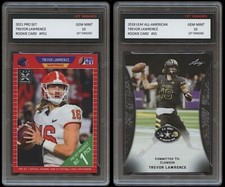 TREVOR LAWRENCE 2021 PRO SET + LEAF ALL-AMERICAN 1ST GRADED 10 ROOKIE CARD 