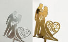 2pc Acrylic Gold and Silver Cake Topper For Wedding Proposal Or Celebration