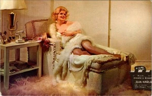 CALIFORNIA - BUENA PARK AMUSEMENT PARK JEAN HARLOW MOVIELAND WAX MUSEUM POSTCARD - Picture 1 of 2