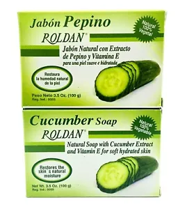 (2) Jabón de pepino jabón natural con vitamina E hidratante - Imagen 1 de 5