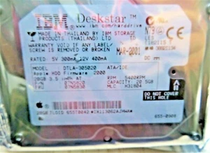 IBM DESKSTAR P/N: 07N5820 DTLA-305020 3.5" 20.6GB APPLE HDD FIRMWARE ATA/IDE - Picture 1 of 3
