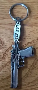 Vtg Zacatecas Jerez Metal Pistol/Gun Keychain - Picture 1 of 9