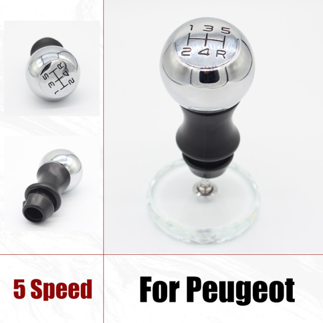 Carro 5 Speed Gear Stick Shift Knob Head para Peugeot 106 107 205 206