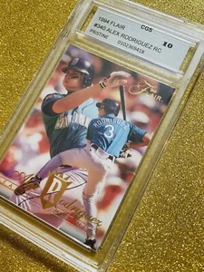 1994 FLAIR ALEX RODRIGUEZ ROOKIE #340 SEATTLE MARINERS CGS 10 MINT GEM READ - Picture 1 of 6