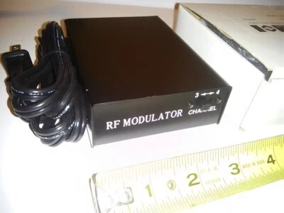 RF Modulator Audio/ Video TV Switch Box Ch 3-4 Converter output Game Console - Image 1 of 4