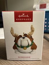2023 Hallmark Keepsake Christmas Ornament REINDOGGIE Festive Bulldog w/ Antlers