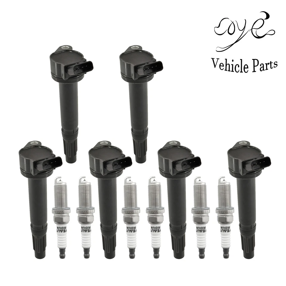 Bobina de encendido y bujía 6 piezas para Toyota Camry Lexus ES350 2007-2017 3,5 L V6 Foto 1 de 4