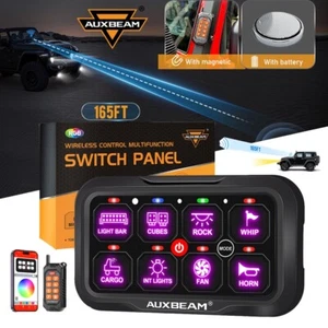 AUXBEAM 8 Gang AC-800 RGB Switch Panel bluetooth APP & Remote Control For Dodge - Picture 1 of 12