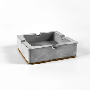 Klassischer Aschenbecher aus Beton mit Korkboden | 100% Handgefertigt - Bild 1 von 15