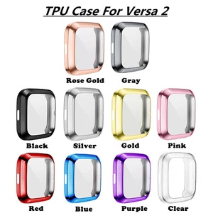 Soft TPU Full Cover Case For Fitbit Versa 2 Protective Bumper Screen Protector - Picture 1 of 22