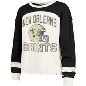 47 Brand New Orleans Saints NFL  NWTFootball Long Sleeve Shirt Large - Picture 1 of 9