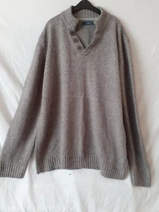 Mens Brown/Fawn Mottled Jumper. 2XL. Chest Size 48-50 Inches. Atlantic Bay. - Picture 1 of 2