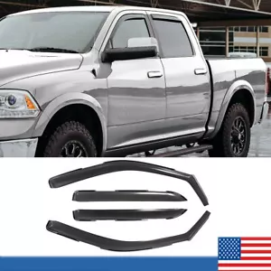 For 09-18 Dodge Ram Crew Cab 1500 2500 In-Channel Window Visor Sun Rain Guard US - Picture 1 of 11