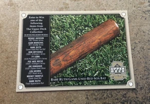2000 Upper Deck "Enter to Win" Card Babe Ruth. - Bild 1 von 2