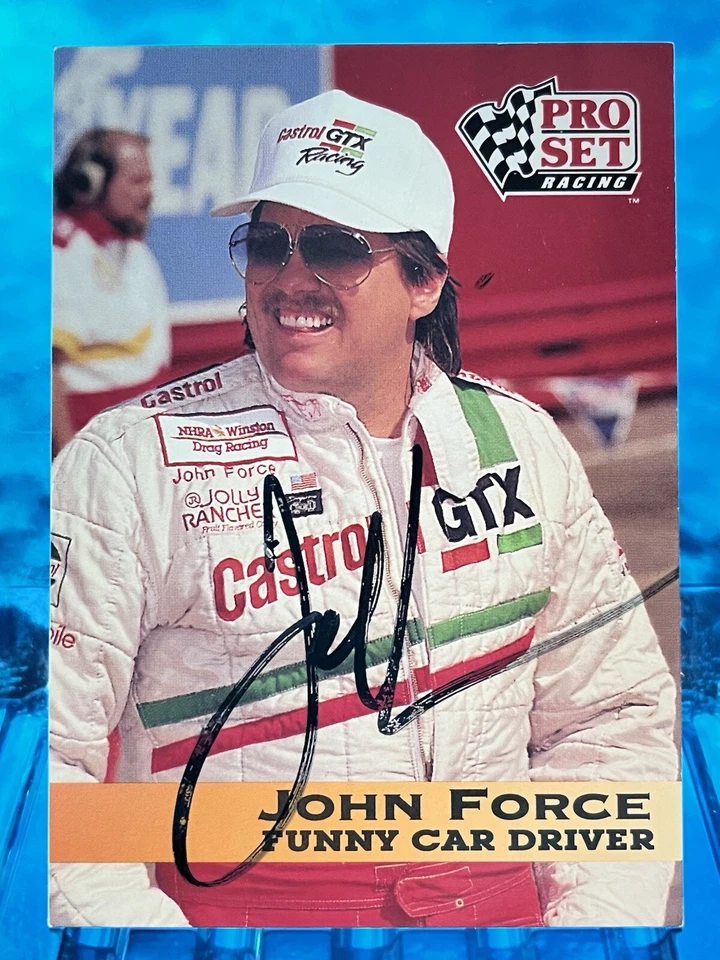 JOHN FORCE  AUTOGRAPHED 1992 PRO SET CARD FUNNYCAR  WORLD CHAMP Signed Castrol  - Image 1 of 3