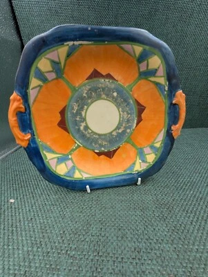 Art Deco “Arabesque” sandwich plate  by John Guildford. Barker Bros - Image 1 of 4