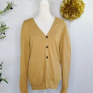 Cardigan donna HM Divided abbottonato marrone manica lunga leggero medio - Foto 1 di 6