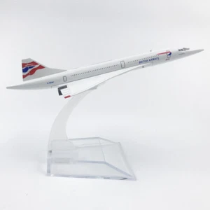 Modelo de avión fundido a presión de metal Concorde British Airways Airlines de 16 cm - Imagen 1 de 4