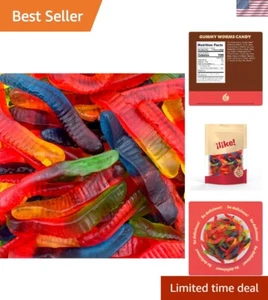 Vibrantly Colored Gummy Worms - 2 lb Bag for Sweet Treats & Decorations - Picture 1 of 8