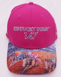 KENTUCKY DERBY 147 CHURCHILL DOWNS 2021 ART OF THE SERIES RALPH FUGATO HAT CAP - Picture 1 of 11