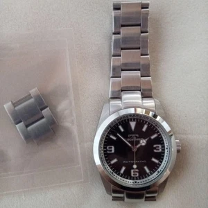 Reloj para hombre TECHNOS WORLD-WIDE automático esfera negra plateado analógico - Imagen 1 de 3