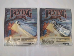 Lot 2 1990's Halloween 4' High Flying Funkins Ghost & Skeleton Decoration Allied - Picture 1 of 2